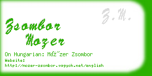 zsombor mozer business card