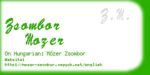 zsombor mozer business card